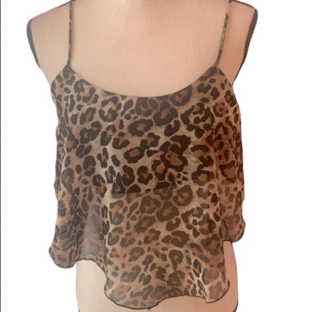 Flowy Leopard Crop Top